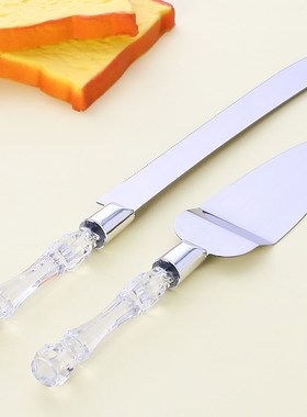 2Pcs Stainless Steel Cake Shovel Set Bread Pizza Knife Desse