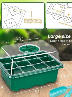 12 Hole Plant Seed Grows Box Nursery Seedling Starter Garden