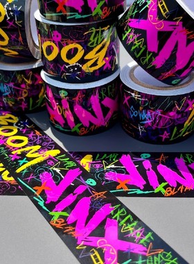 5米超大张JINX潮玩游戏旅行箱涂鸦贴纸滑板车吉他机车门窗装饰贴