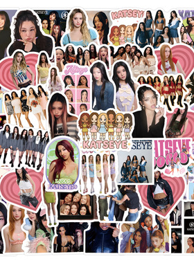 120张Katseye韩国女团涂鸦贴纸笔记本电脑吉他滑板行李箱DIY贴画