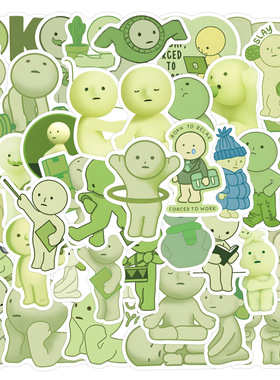 55张日本网红Smiski打工人角落君贴纸笔记本电脑手机滑板车DIY贴