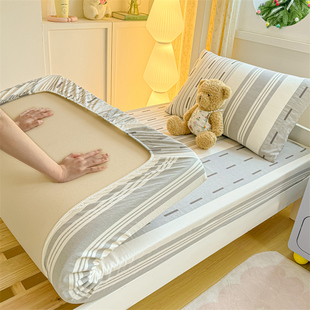 学生宿舍纯棉床笠单件90x200cm床垫保护套上下铺单人全棉床套1.2m