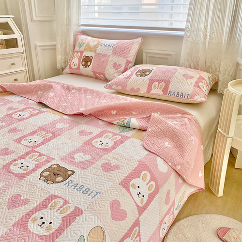 定制纯棉床盖三件套儿童卡通