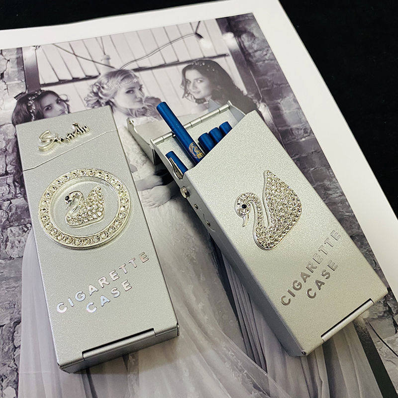 新款铝合金加长细烟烟盒细支20支装便捷自动弹盖女士男士创意个性