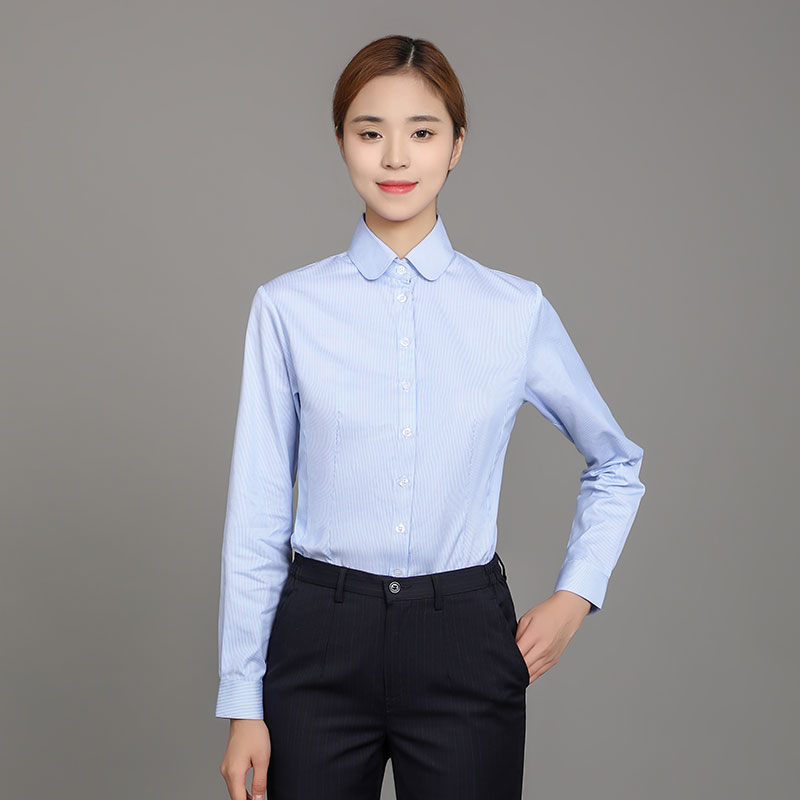 新款行服女衬衫门襟织带
