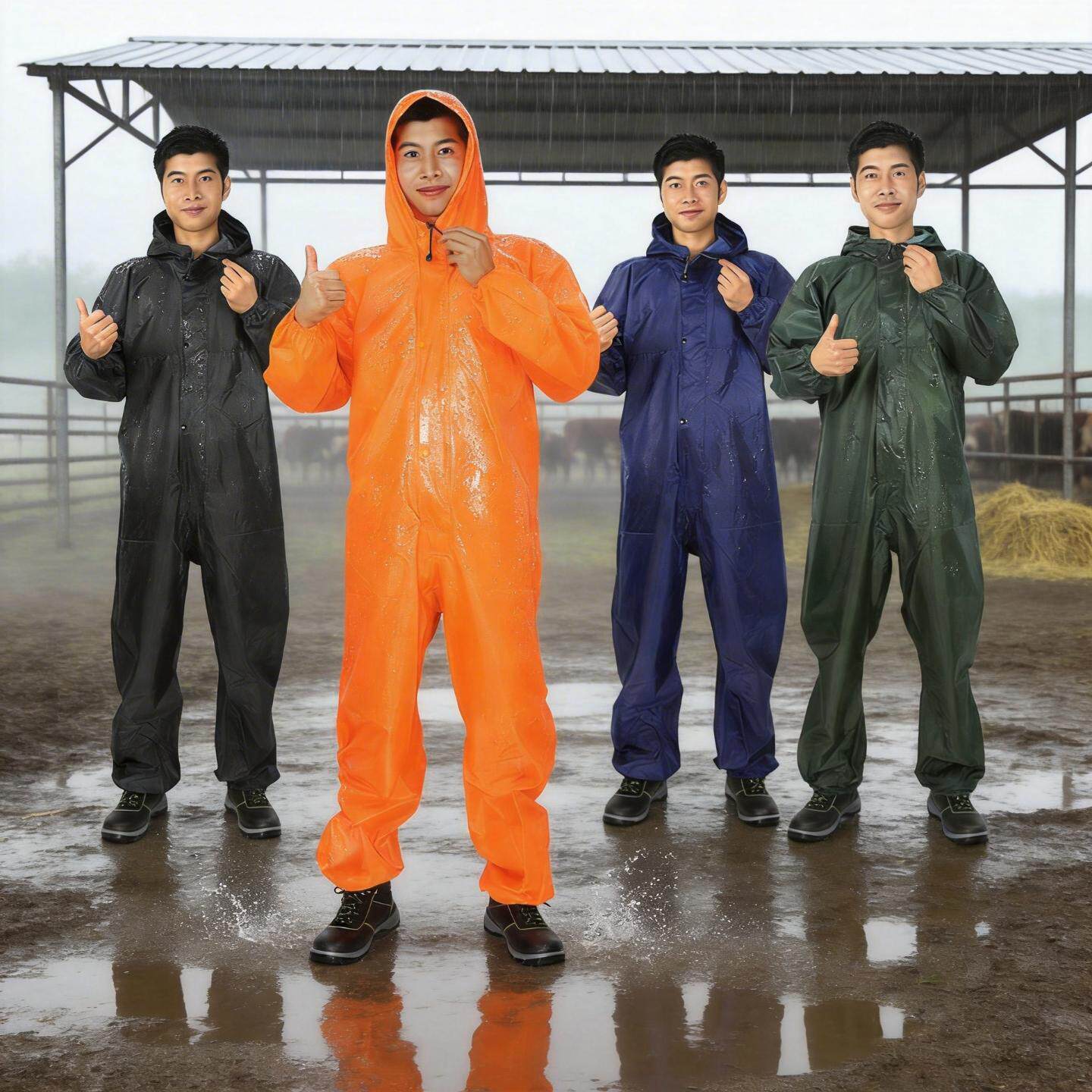 防水防尘连体防护服男全身带帽