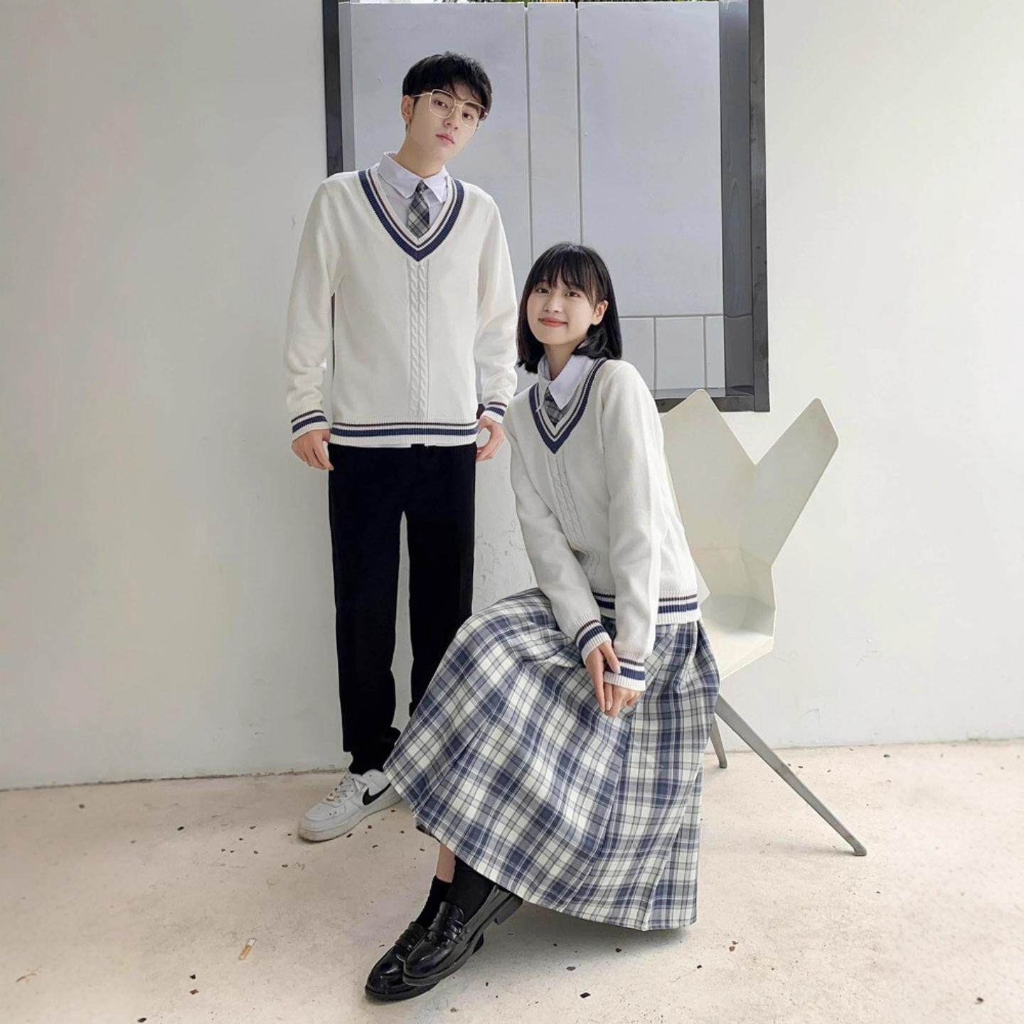 班服中学生合唱演出服初高中红色