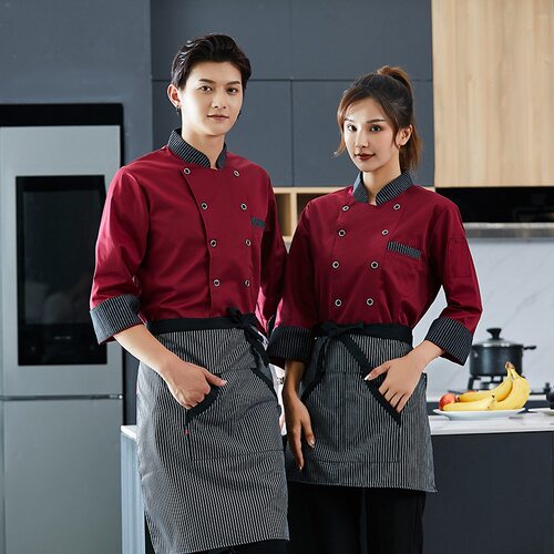 厨师工作服长袖蛋糕店烘焙师饭店