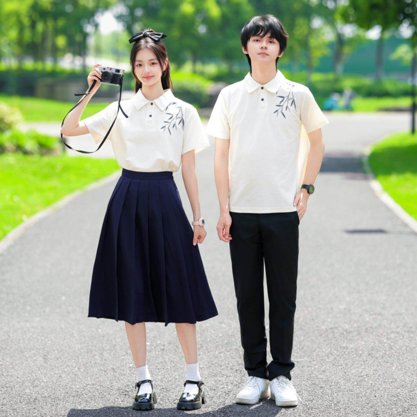 实拍情侣款新中式竹韵夏装｜班服