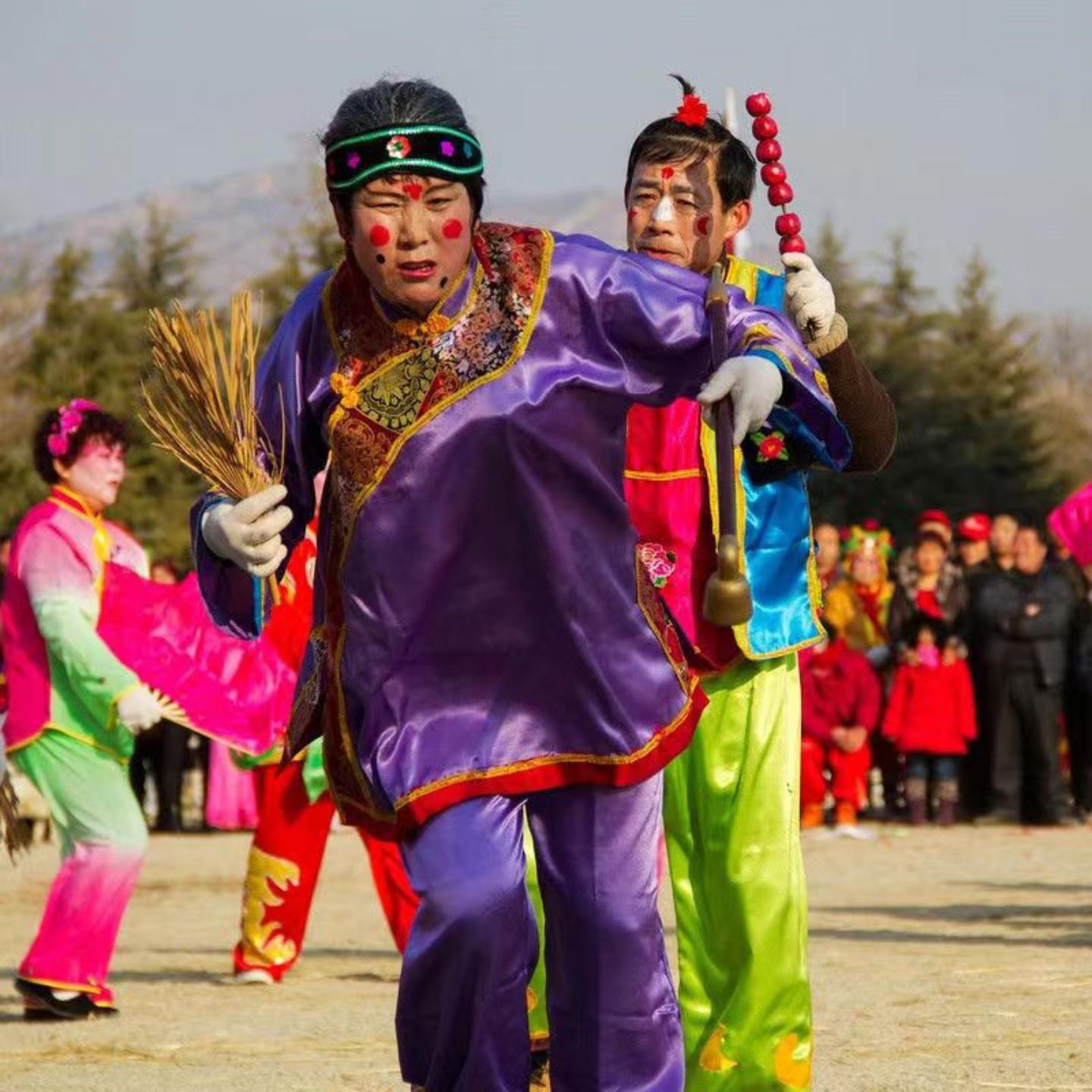 戏剧戏曲秧歌媒婆逗乐头套老太太