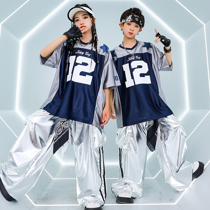 hiphop街舞童装男童嘻哈反光套装