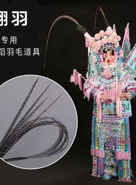 英歌翎子翎毛头饰京剧花旦头饰孙悟空表演羽毛山鸡毛戏曲翎毛道具