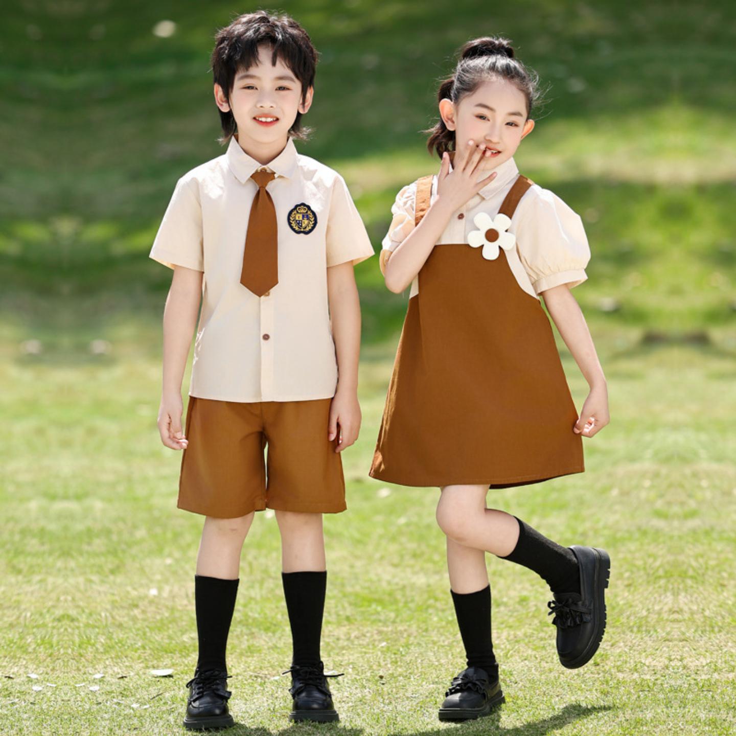 幼儿园纯棉英伦风毕业班服夏季30