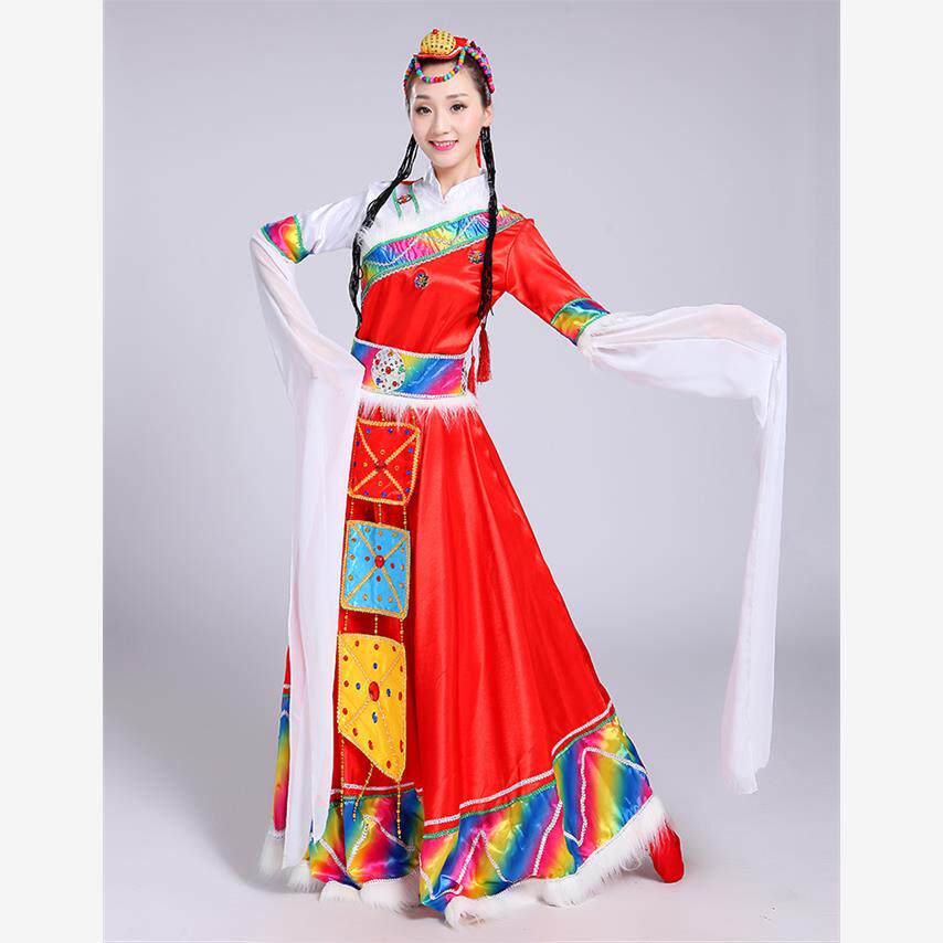 新藏族女装舞蹈服饰民族