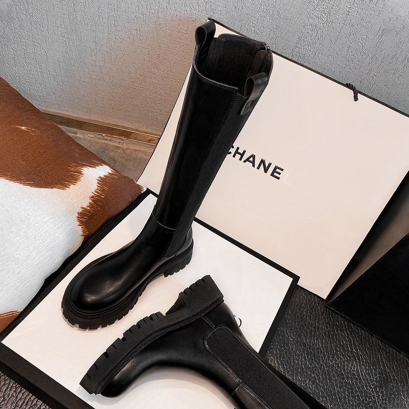 长靴方巷大叔真皮高筒靴女