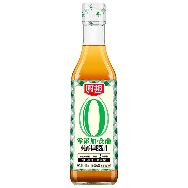 厨邦纯酿原浆米醋4.5度 500ml【0添加】第一道原浆配料简单仅
