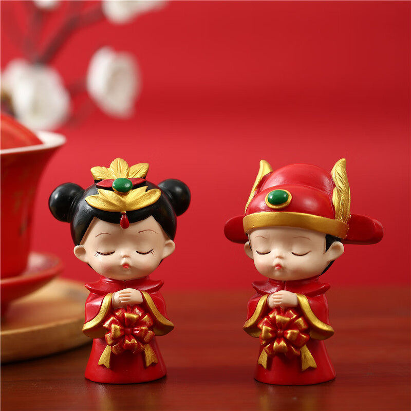 insaho结婚礼物送新人中式婚礼订婚布置摆件婚房布置桌面摆设婚房