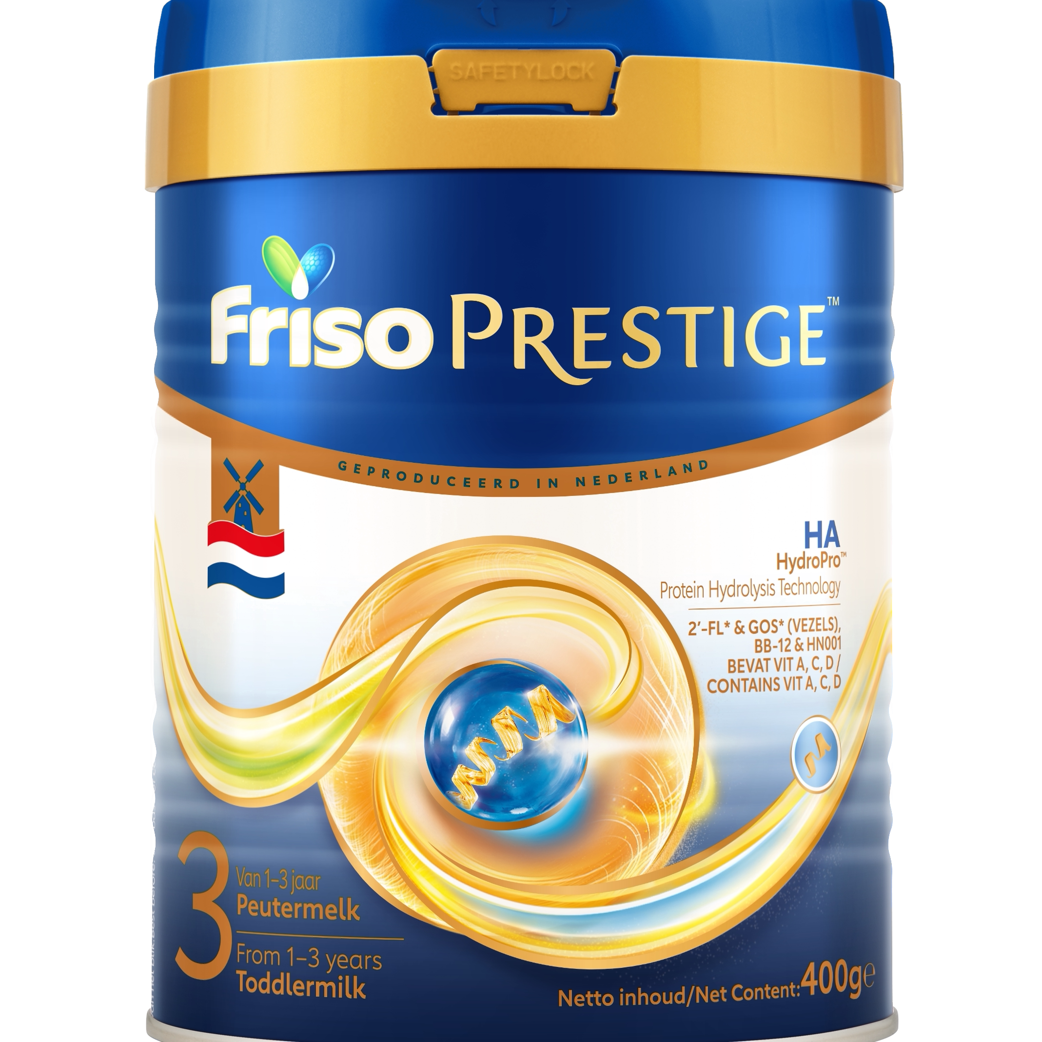 Friso荷兰版皇家美素佳儿适度水解半水解婴儿配方奶粉3段400g/罐