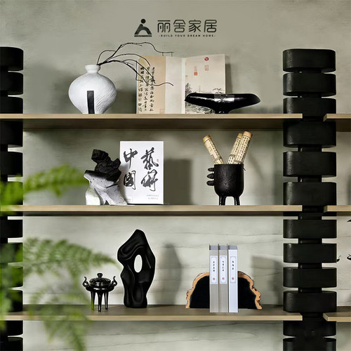 新中式书房花瓶摆件软装饰品套装