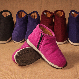 纯手工棉鞋女冬季保暖加绒防滑厚底老人男士家居鞋恩施李家河棉鞋