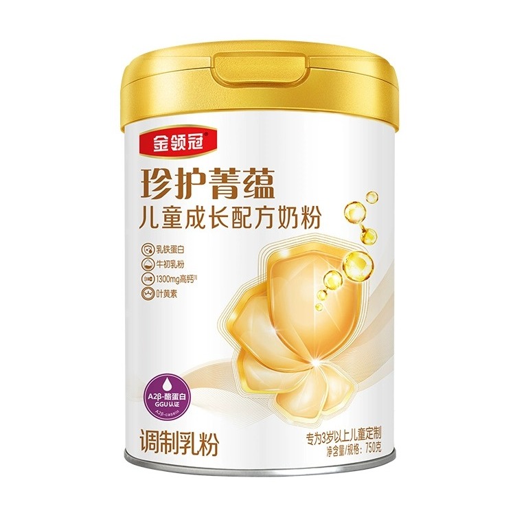伊利金领冠珍护菁蕴4段儿童奶粉750g*6罐