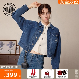 【复古运动系列】PALLADIUM帕拉丁简约女款牛仔夹克外套1911365