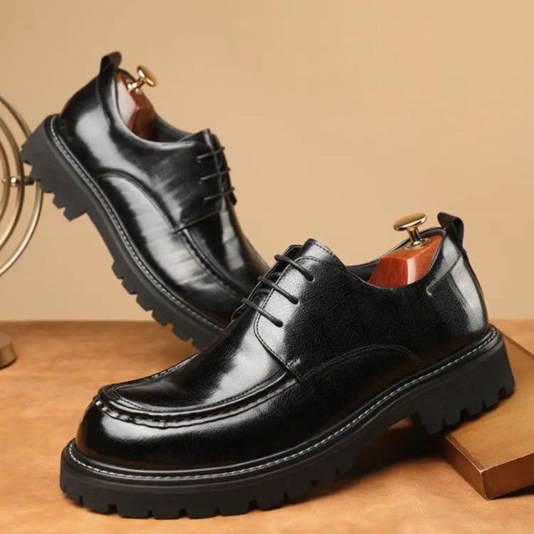 陆海丰牛皮男鞋高档轻奢男士商务正装皮鞋俄罗斯2026新款休闲鞋子,流行男鞋,乐福鞋（豆豆鞋）,淘宝优惠券,粉丝福利购,淘宝优惠卷
