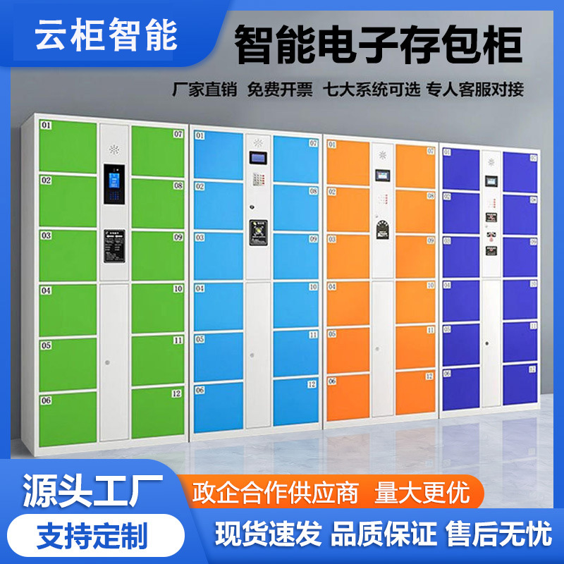 智能储物柜超市电子存包柜商场刷卡自编码扫码人脸识别文件柜