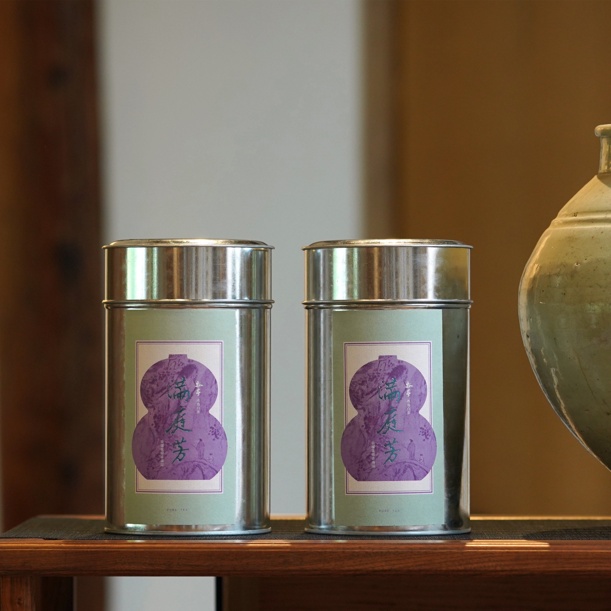 瓢亭茶叶满庭芳冰岛白茶2022年云南冰岛核心产区传统工艺日晒茶室