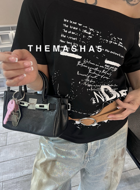 MSHA THE MASHA 5 2025新款时尚百搭小众信封包邮差包锁扣包99127