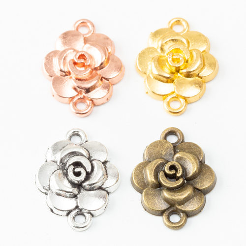 30  pcs Vintage Flower Connector zinc alloy charms pendant跨
