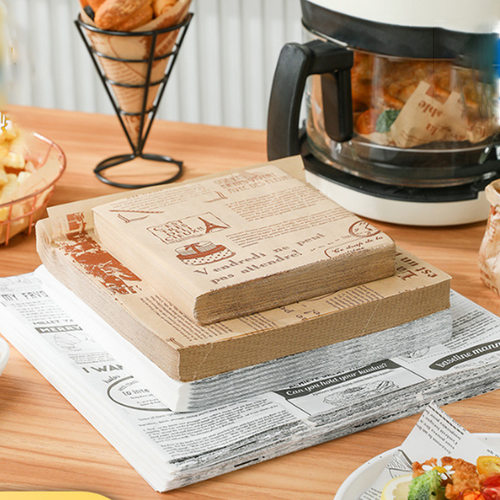 100pc Food Wrapping Paper English pattern Sandwich Burger跨