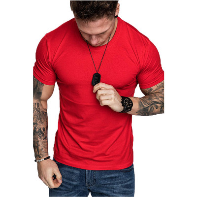 Men's Solid Color Summer Short Sleeve T-Shirt