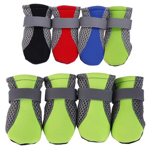 Reflective And Breathable Dog Shoes Anti-slip Pet Boots Paw