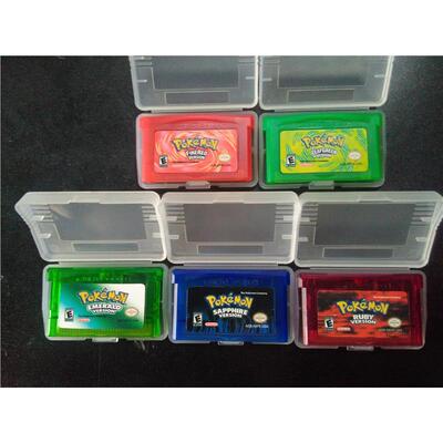 NDSL GB GBC GBM GBA SP game card 5 classic Pokemon gems