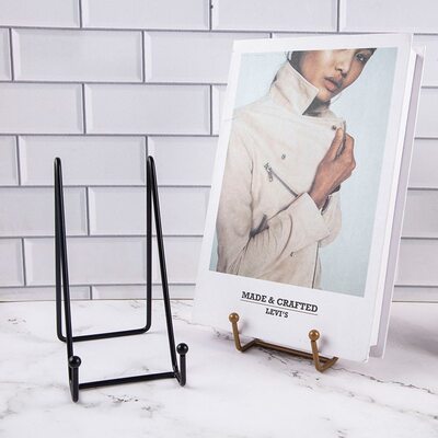 1PC Plate Display Stand Picture Easel Metal Plate Stands跨境