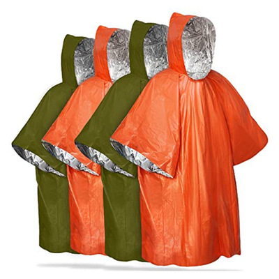 Emergency Raincoat Reflective First Aid Rain Poncho Riding P