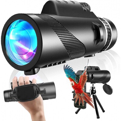 80X100 HD Monocular Telescope Long Range Zoom With Tripod跨