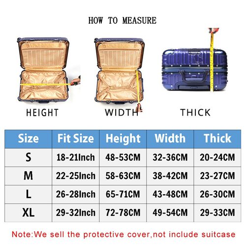 World Map Luggage Suitcase Protective Cover Trolley