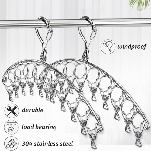 Windproof Clothes Drying Hanger Clothing Rack 20 Clips跨境专
