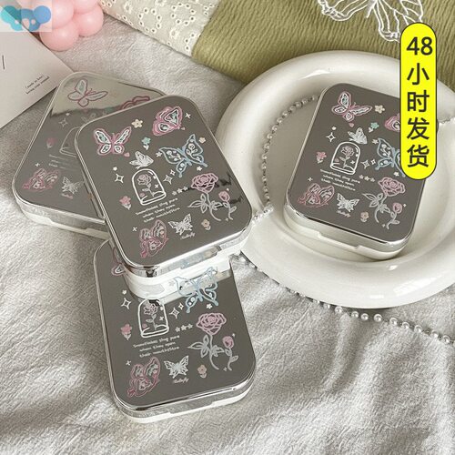 Butterfly graffiti contact lens case companion care beauty