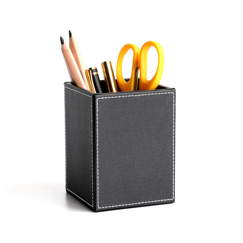 Pen Holder Leather Ornament Office Supplies Storage Desktop