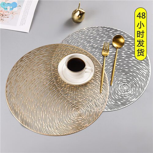 Table Mats Coasters Pad Round PVC Placemat Heat Wear跨境
