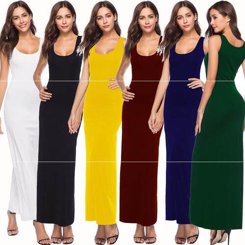 NEW female ladies summer long elegant dresses for women