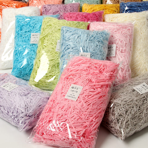 50g DIY Shredded Crinkle Paper Raffia Confetti Candy Gift跨