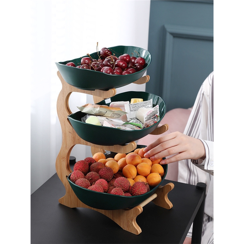 Three Multi-Layer Fruit Plastic Tray Dry Fruit Tray Storage