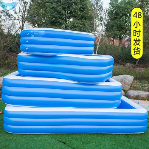 Inflatable pool blue and white three ring swimming充气泳池跨