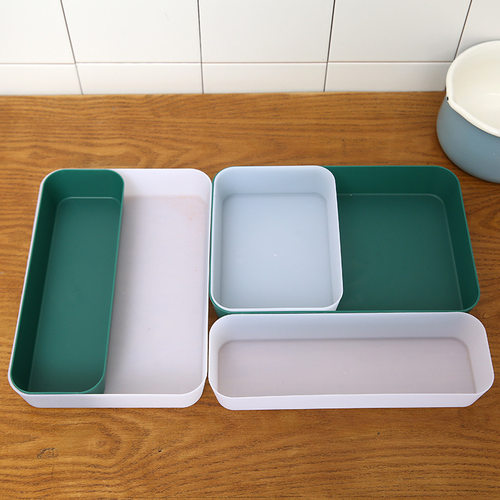 Makeup Storage Box Desktop Cosmetic Storage Tray Kitchen跨境