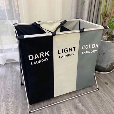 Large dirty clothes basket laundry basket跨境代发1
