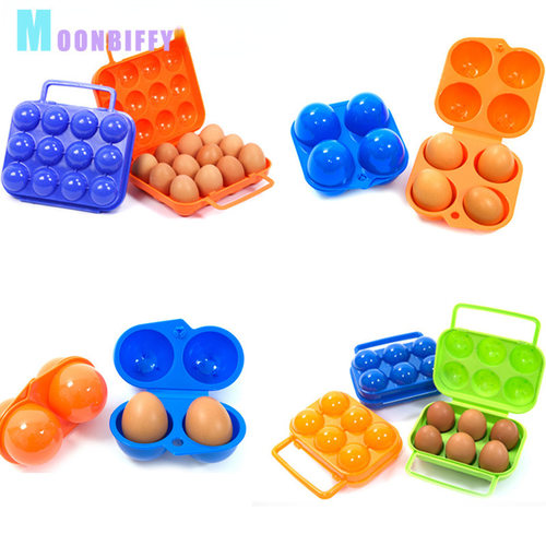 2/4/6/12 Grid Egg Storage Box Container Portable Plastic Eg1